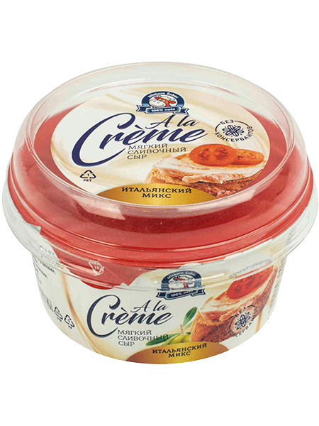 Сыр мягкий "A la Creme итальянский микс" 65% 150гр