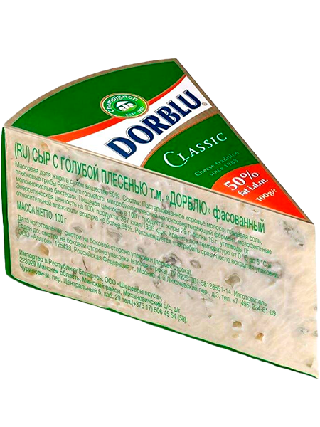 Сыр с голубой плесенью "ДорБлю" 50%, фас.100гр.