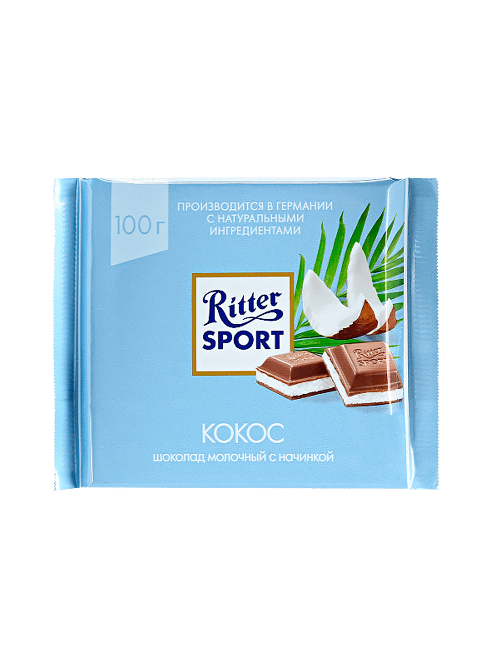 Риттер спорт шок-д мол. с кокосовой начинкой 100 г