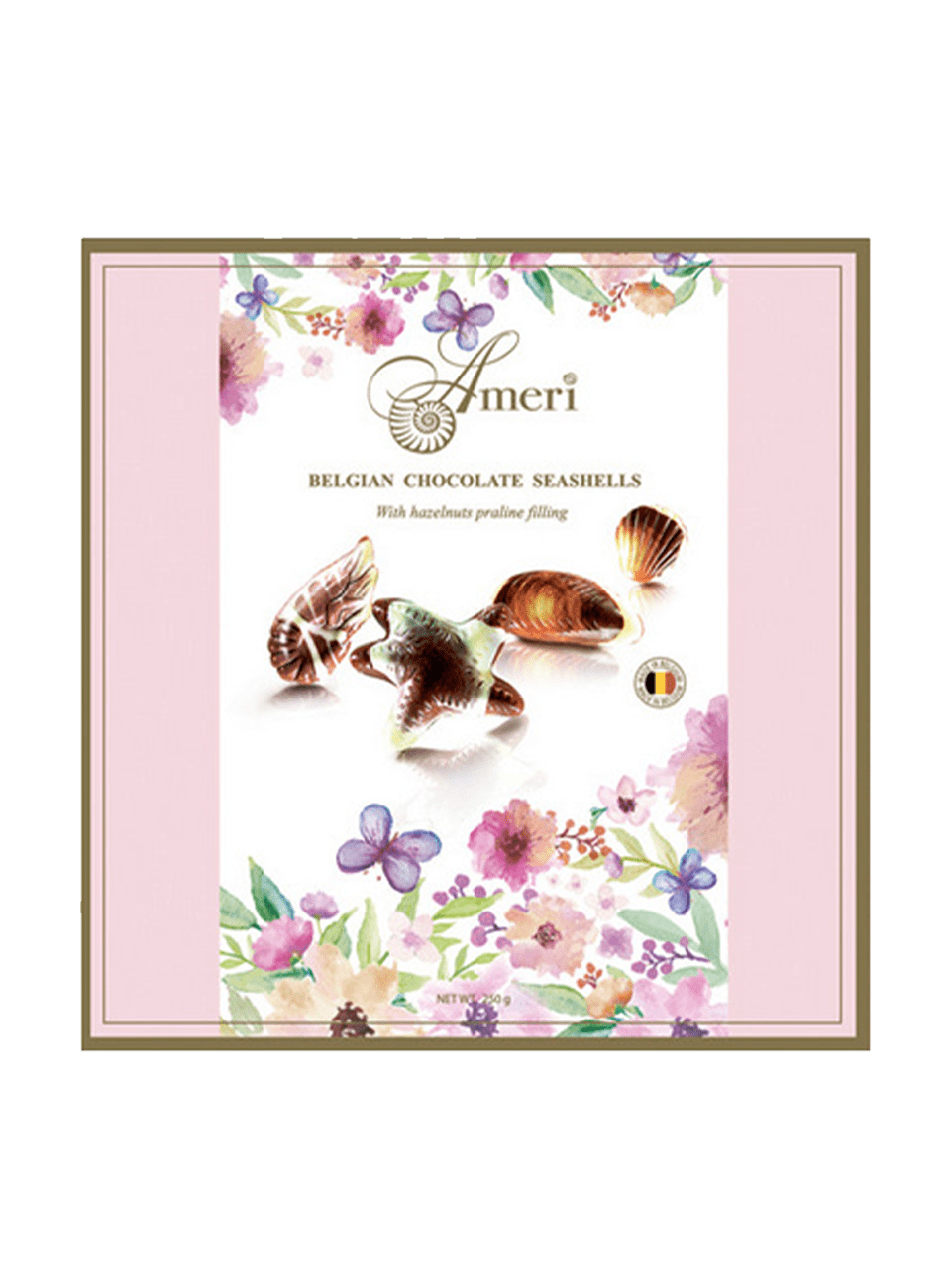 Ameri шоколадные конфеты с начинкой пралине, розовая упаковка 250 гр