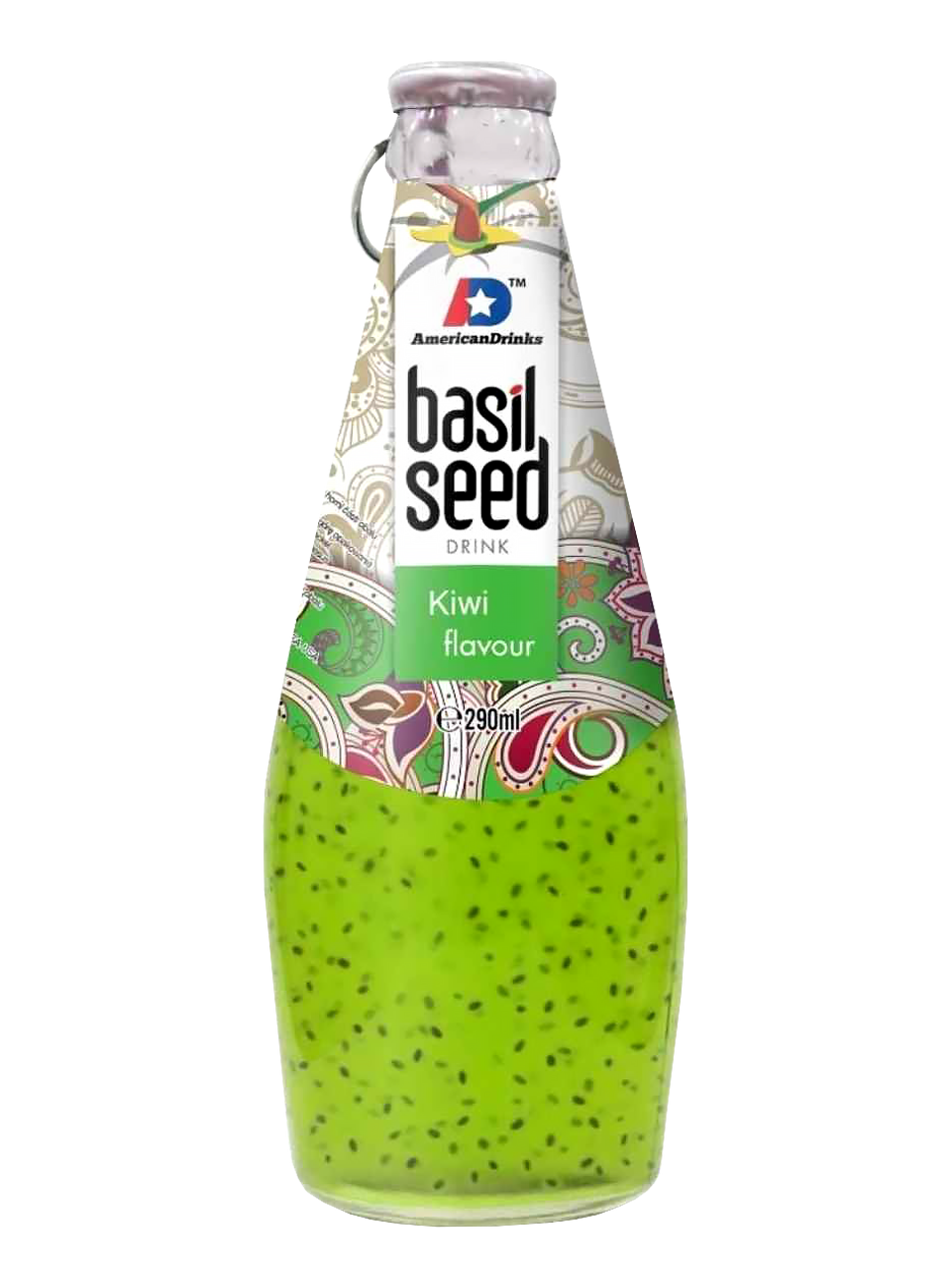 Сочный Киви напиток б/а 0,29л с/б Flavour Basil Seed Drink Kiwi (24/1 536)