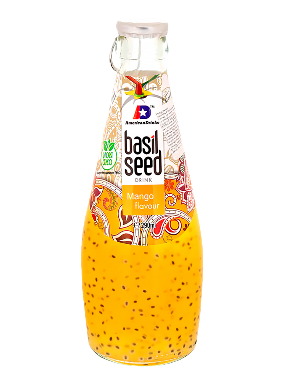 Пряное Манго напиток б/а 0,29л с/б Flavour Basil Seed Drink Mango (24/1 536)