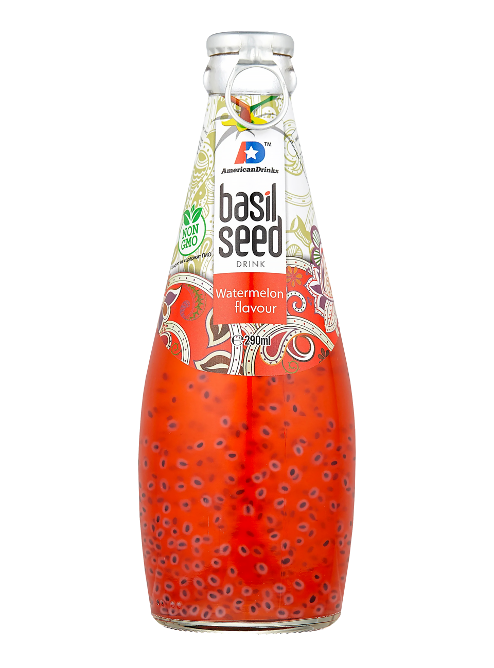 Арбузный Взрыв напиток б/а 0,29л с/б Flavour Basil Seed Drink Watermelon (24/1 536)