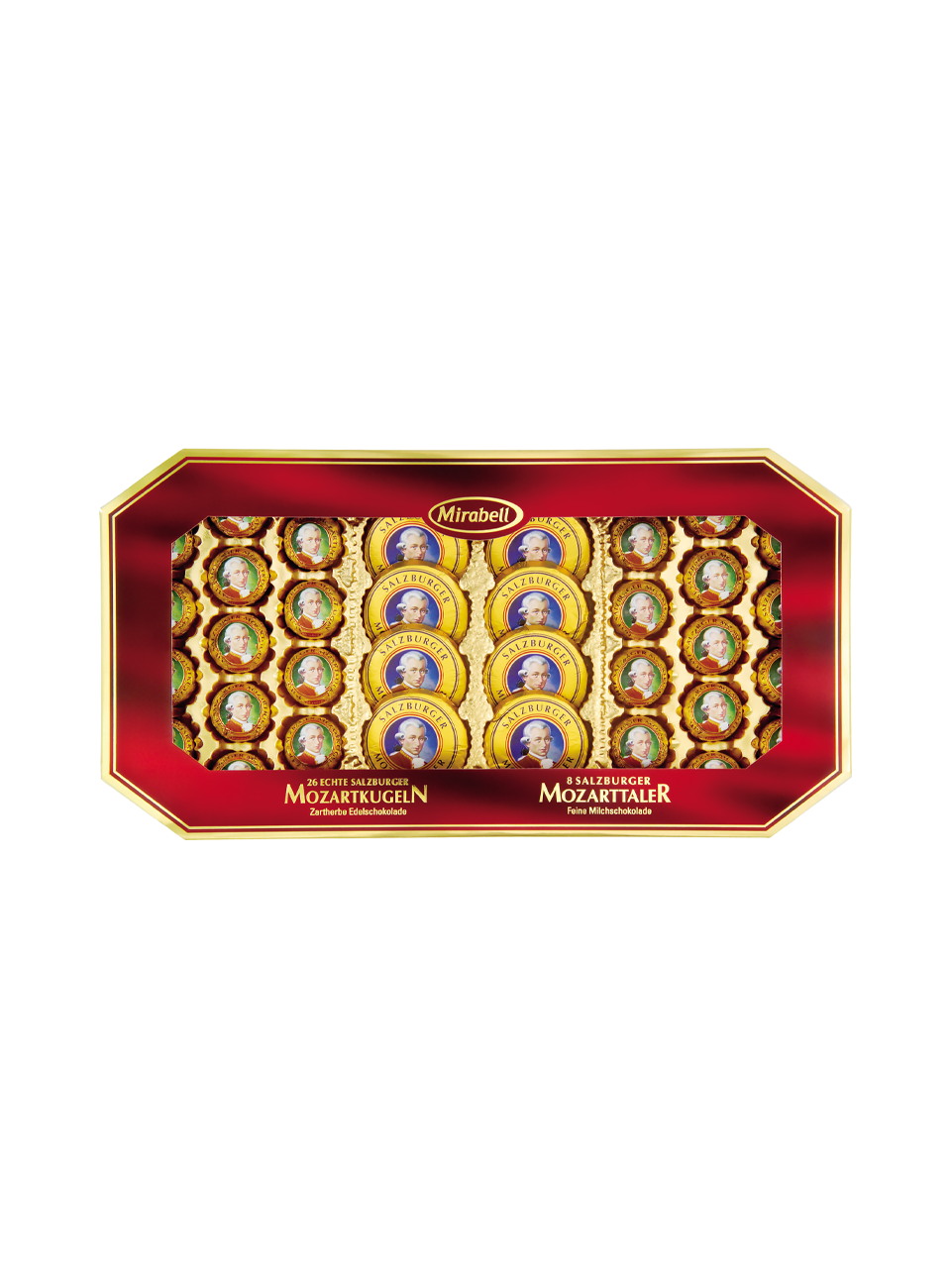 Mirabell mozart kugeln/taler конфеты шоколадные ассорти, п/у 600 гр.