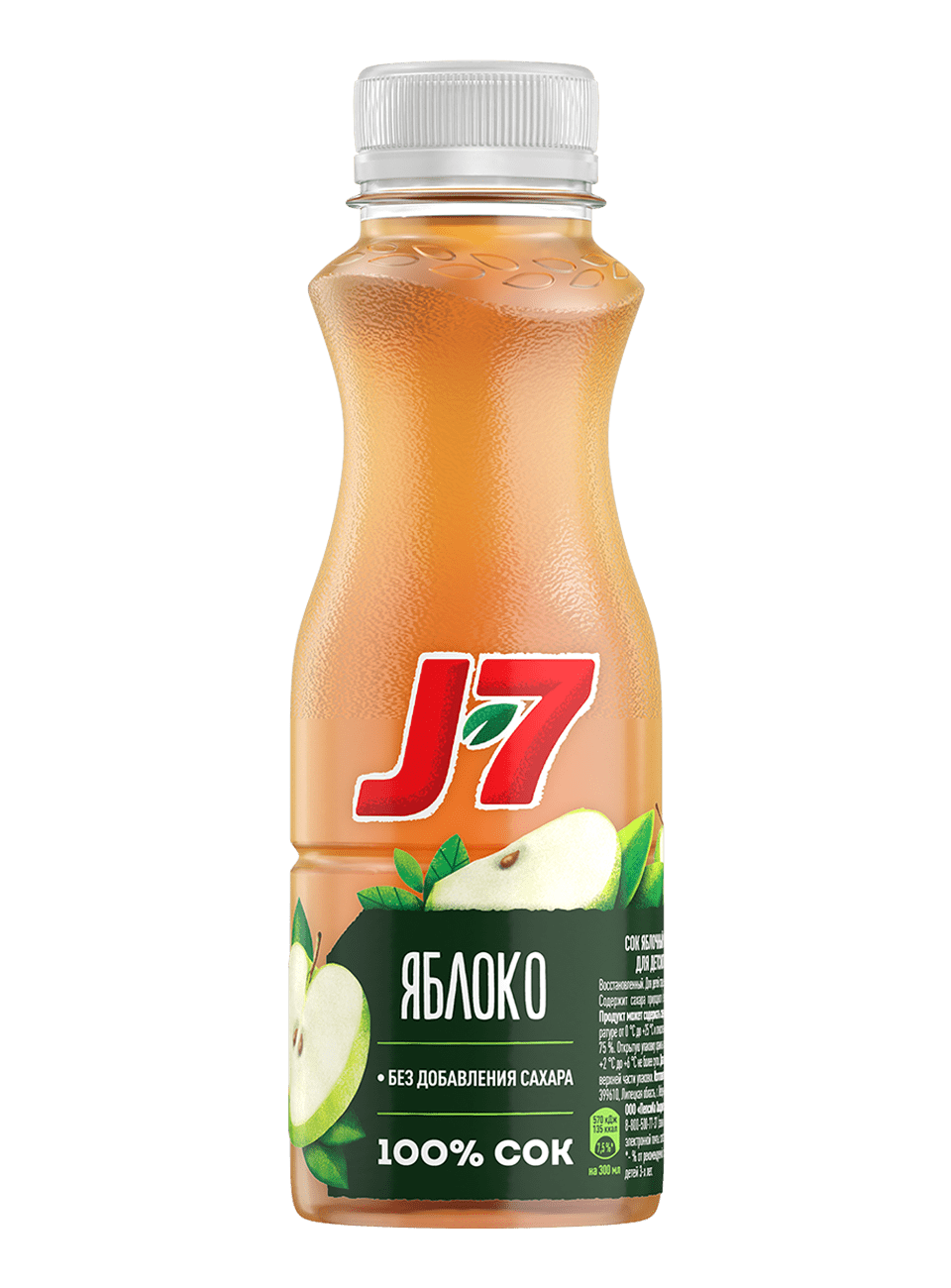 Сок яблочный осветленный Дж7 0,3л пэт для детск. питания (6/0)