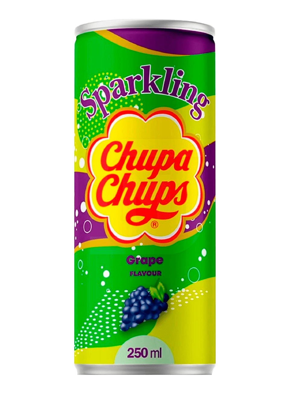 Напиток Chupa Chups Grape виноград 0,25л ж/б сильногазированный (24/2 880)
