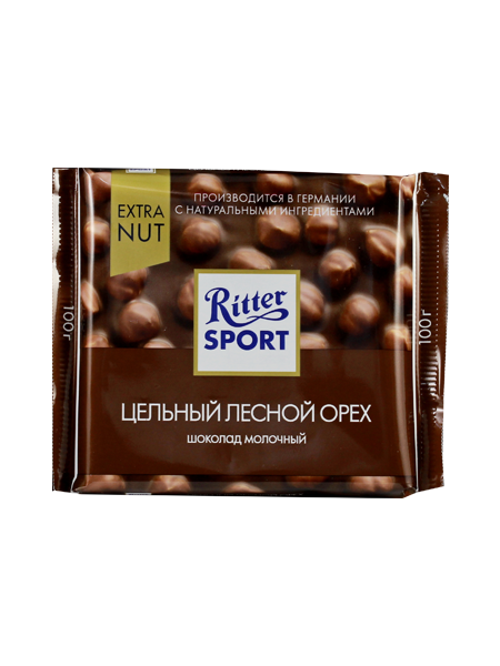 Риттер спорт шок-д Extra Nut мол. с цельньным лесным орехом 100 гр