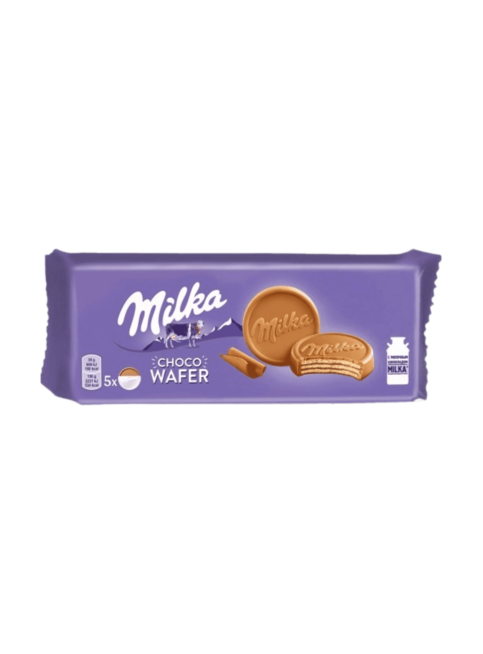 Вафли Милка с начинкой какао покрытые молочным шоколадом