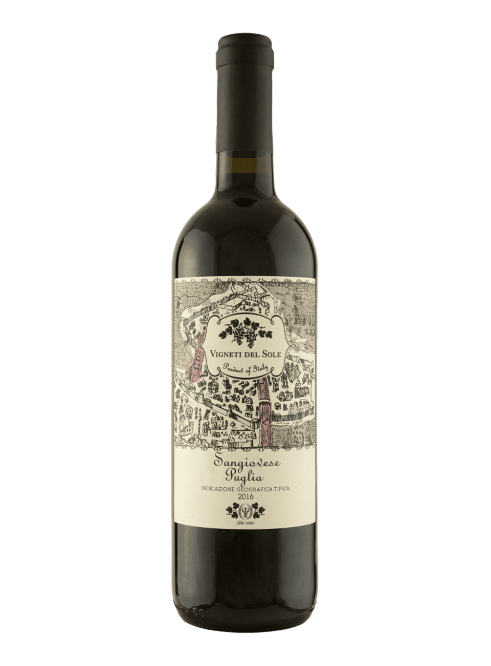 Вино Санджовезе Пулия /Паскуа/ ординарное сорт. 0,75л с/б 12% красное полусухое