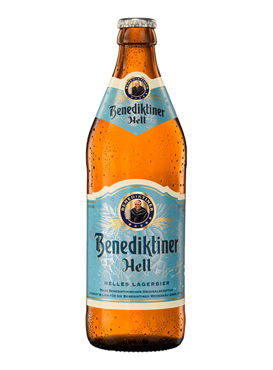 Бенедиктинер Хелль пиво светлое 0,5л с/б 5% пастер.фильтров. (Германия)(МК) (20/1 920)